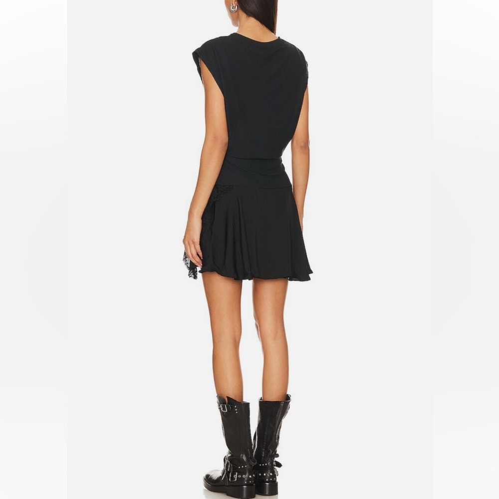 Free People Black Jazzy Short Sleeve
Asymmetrical Mini Dress Size S - Picture 5 of 12